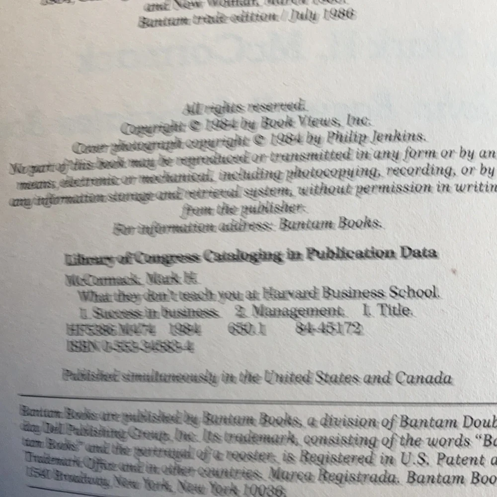 What They Don't Teach You at Harvard Business School by Mark H. McCormack - Picture 4 of 4